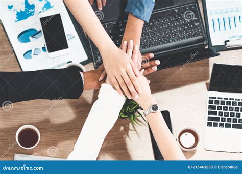 Teamwork Business People Join Hands In Meeting Stock Photo Image Of Diversity Friends