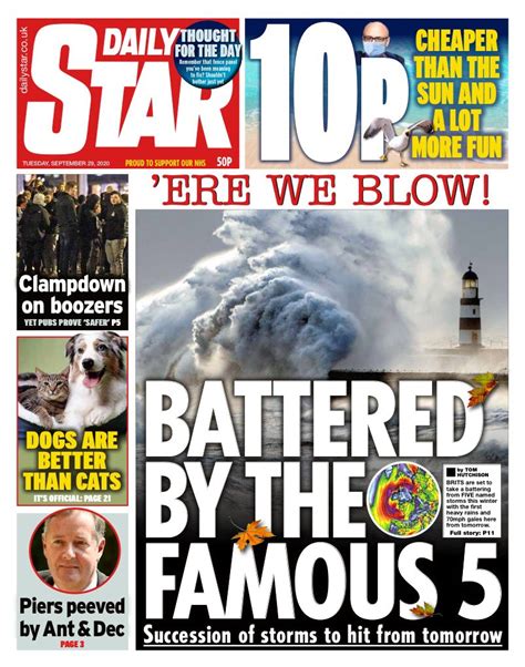 Daily Star Front Page 29th Of September 2020 Tomorrows Papers Today