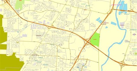 Columbus Map Ohio Us Exact Vector City Plan Map V2311 Printable Map