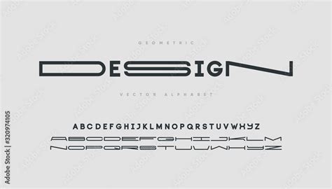 Minimal Font With Normal And Wide Letters Trendy Font Design Stock