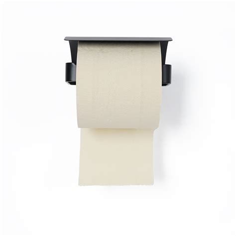 Tierney Contemporary Matte Black Wall Mounted Toilet Paper Holder With