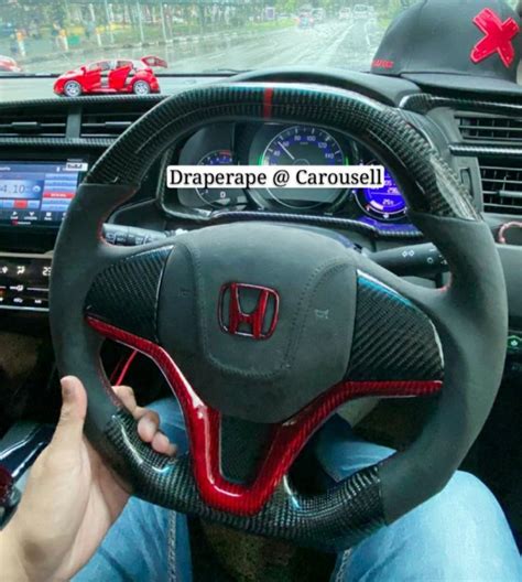 Real Carbon Fiber Steering Wheel For All Hondas Civic Fc Fd2r Fd1