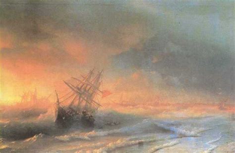 Paintings Reproductions Tempest Above Evpatoriya By Ivan Aivazovsky