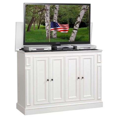Tv Lift Cabinet Harbor Series Lift For 60 Inch Screens White At006514w