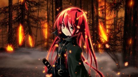 Red and black road bike, anime, anime girls, bicycle, brunette. Wallpaper In the forest of red hair anime girl 1920x1200 HD Picture, Image