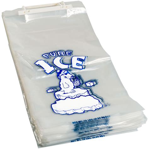 10 Lb Ice Bags On Plastic Wicket 1000 Bagscase Ice Bags Direct