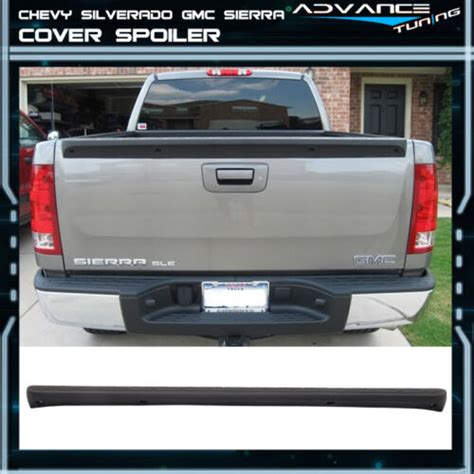 07 13 Chevy Silverado Sierra Tailgate Molding Wing Spoiler Pp Top Cap