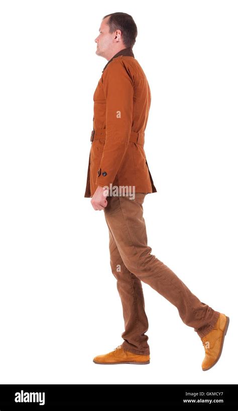 Back View Of Walking Handsome Man In Jeans And Jacket Stock Photo Alamy