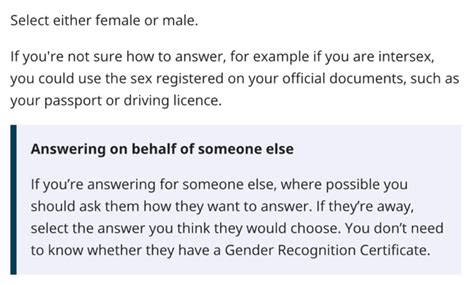 Draft Guidance Under Consideration For 2021 Census Sex Question Summary Of Proposals Murray