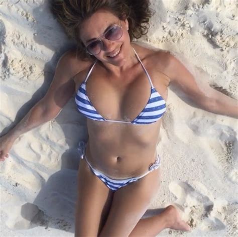 Ageless Beauty Liz Hurley Raises Temperatures In Skimpy Bikini Daily