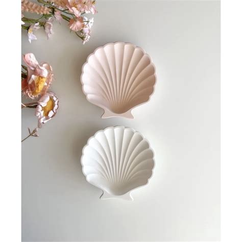 Jual Madeleine Shell Tray Aesthetic Shell Concrete Coaster Alas