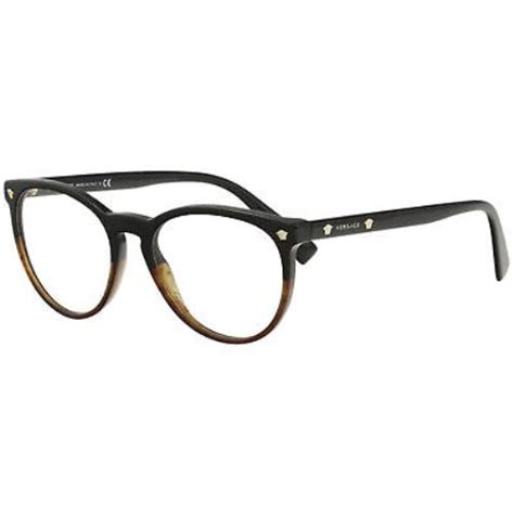 versace women`s eyeglasses ve3257 ve 3257 5117 black havana optical frame 53mm versace