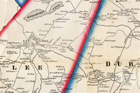 Vintage Strafford County Map 1856 Old Map Of Strafford Etsy