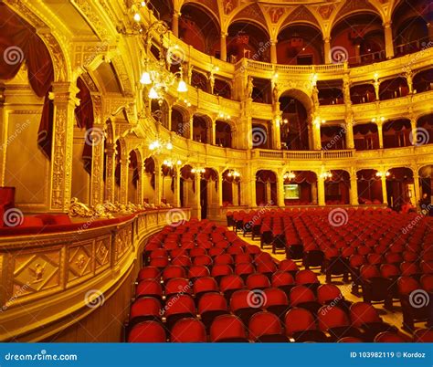 Inside The Hungarian State Opera House In Budapest Stock Image Image