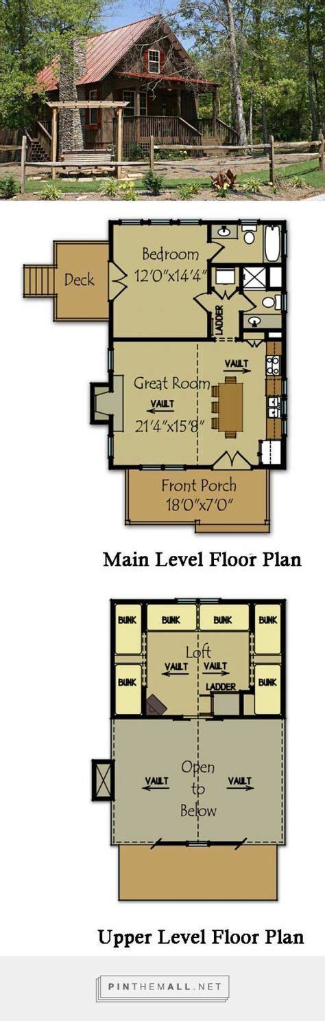 Small Cabin Plan With Loft Small Cabin House Plans Small Cabin