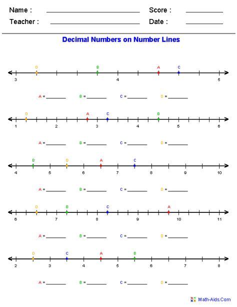 Choose your options carefully, as we get many requests for functionality that is. Number Lines Worksheets with Decimals | Decimals, Decimals ...