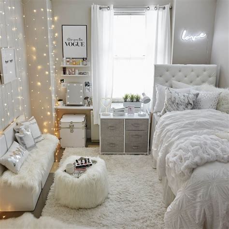 Dormify Solid White Simple Shag Area Rug Dorm Essentials X Dormify Cozy Room