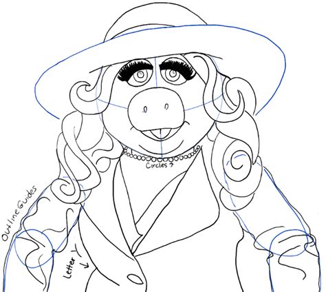 How To Draw Miss Piggy From The Muppets Show And Movie In Easy Steps