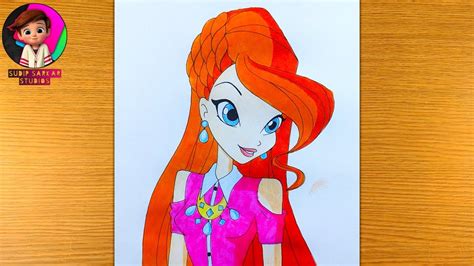How To Draw Bloom From Winx Club ~ Step By Step Tutorial Easy Youtube