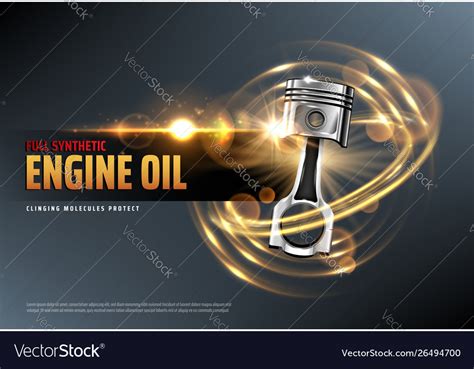 Motor Oil Or Lubricant With Car Engine Piston Vector Image