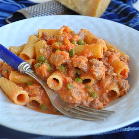 Cooking With Manuela Rigatoni With Sausage And Peas In