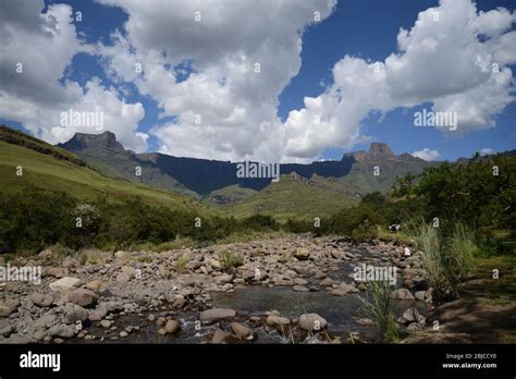 Amphitheatre Drakensberg Mountains Kwazulu Natal South Africa Stock