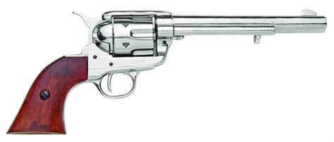 Old West Replica M1873 Nickel Finish Cavalry Single Action Revolver Non