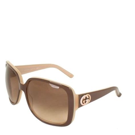 gucci womens brown and beige sunglasses 200 liked on polyvore bling sunglasses sunglasses women