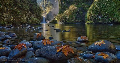 Steamy Mornings Punch Bowl Falls Columbia River Gorge Oregon