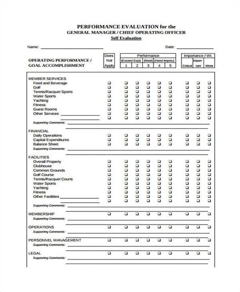 Free 10 Sample Manager Evaluation Forms In Pdf Ms Word
