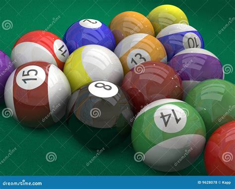Pool Billiard Ball On Green Stock Illustration Illustration Of