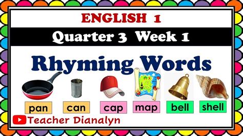 Rhyming Words English Grade 1 Quarter 3 Week 1 Youtube