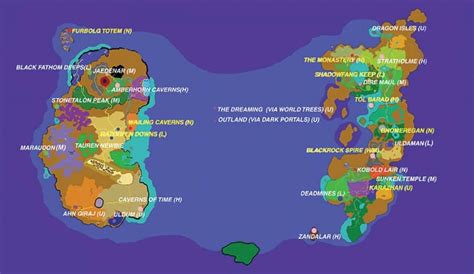 Wow Classic Dungeon Maps All Maps List From 13 60 Level