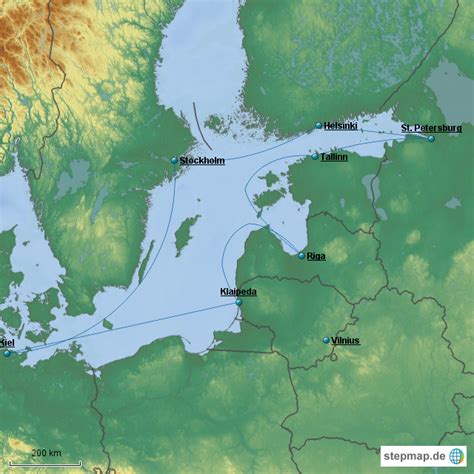 Stepmap Ostseekreuzfahrt 2016 Landkarte Für Europa