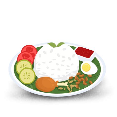 Nasi Lemak Illustration Malaysische Traditionelle Lebensmittel Png Free