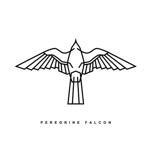 Peregrine Falcon Icon Logo Ancient Egypt Illustration Of Hawk Bird