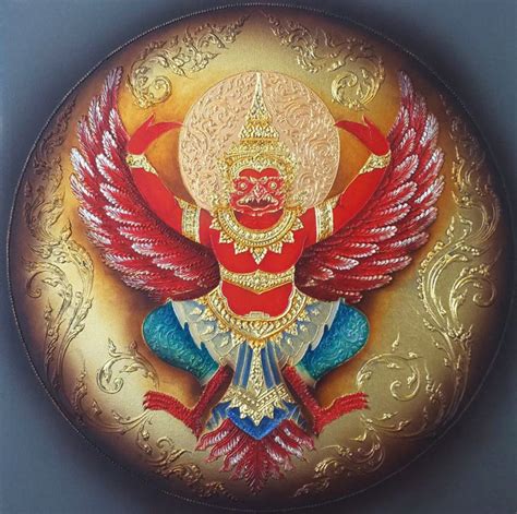 Garuda Painting Original Thai Artwork For Sale Online Royal Thai Art