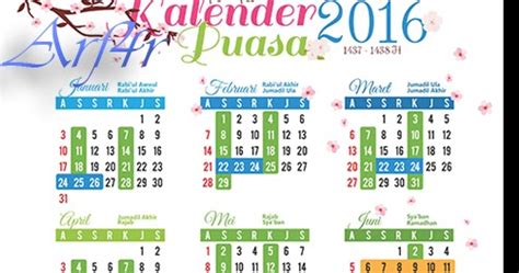 Berbagi Kalender 2016 Masehi