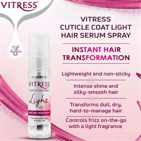 Buy Vitress Cuticle Coat Light Hair Serum Spray 50 Ml Online And Get