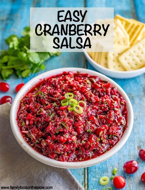 Fresh Cranberry Salsa 5 Minutes Recipe Cranberry Salsa Recipes