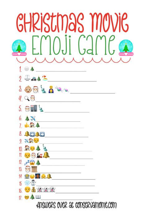 Christmas Printable Emoji Quiz With Answers Free Printable Emoji