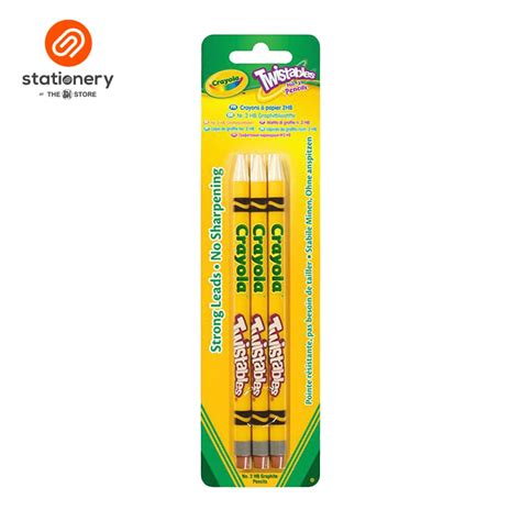 Crayola Twistables Graphite Pencil Pack Of 3 Sm Stationery
