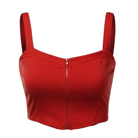 Jtomson Womens Spandex Bustier Crop Top 20 Liked On Polyvore Crop Top Bustier Women Red