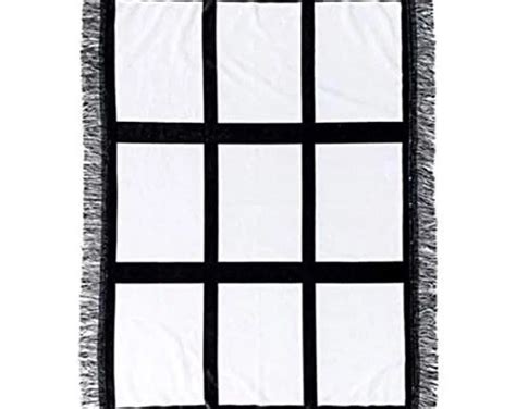 Blank Sublimation 9 Panel Throw Blanket With Velvet Back Etsy