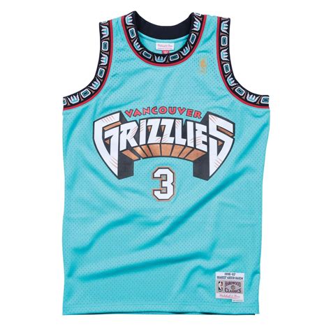 The memphis grizzlies paid homage to their vancouver roots on saturday, bringing out retro blue the memphis grizzlies unveiled a throwback jersey and court combination saturday against the. Swingman Jersey Vancouver Grizzlies Road 1996-97 Shareef Abdur-Rahim | Nba swingman jersey ...