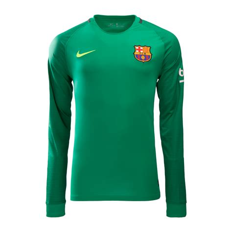 Barcelona 1617 Long Sleeve Green Goalkeeper Soccer Jersey Model