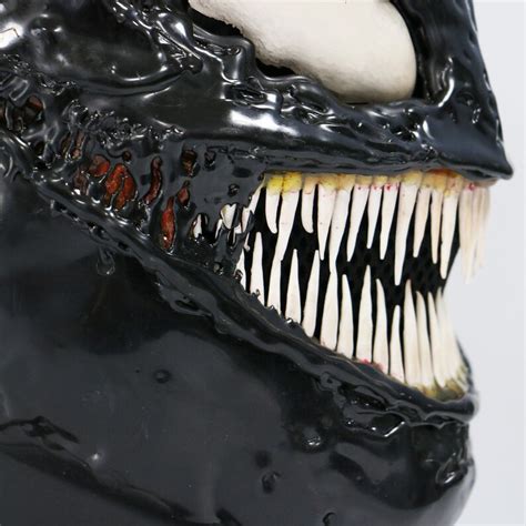 Venom Mask Venom Helmet Venom Mask Cosplay Marvel Black Etsy
