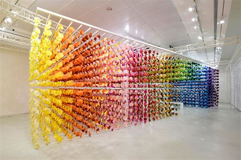 Emmanuelle Moureauxs Knit In 100 Colors Installation Made With 100