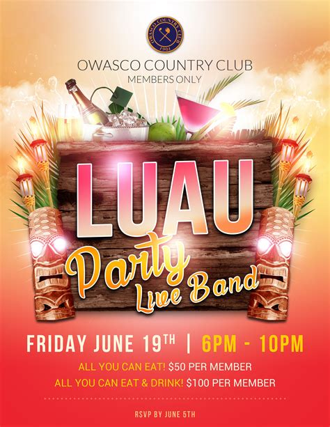 Poster Design For Luau Party Luau Party Luau Party Flyer
