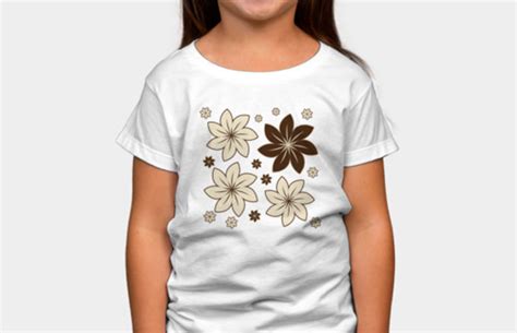 Brown Floral T Shirt Design Fancy T Shirts